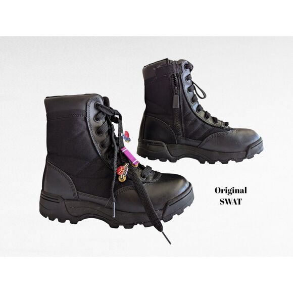 Original SWAT 9” Classic Side Zip Tactical Lace-up/zip Boots  Sz 6 - Picture 1 of 11